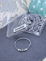 Μαρτυρικό Βάπτισης Βραχιόλι Amabile B13 Γκρι 50 τμχ - Image 2