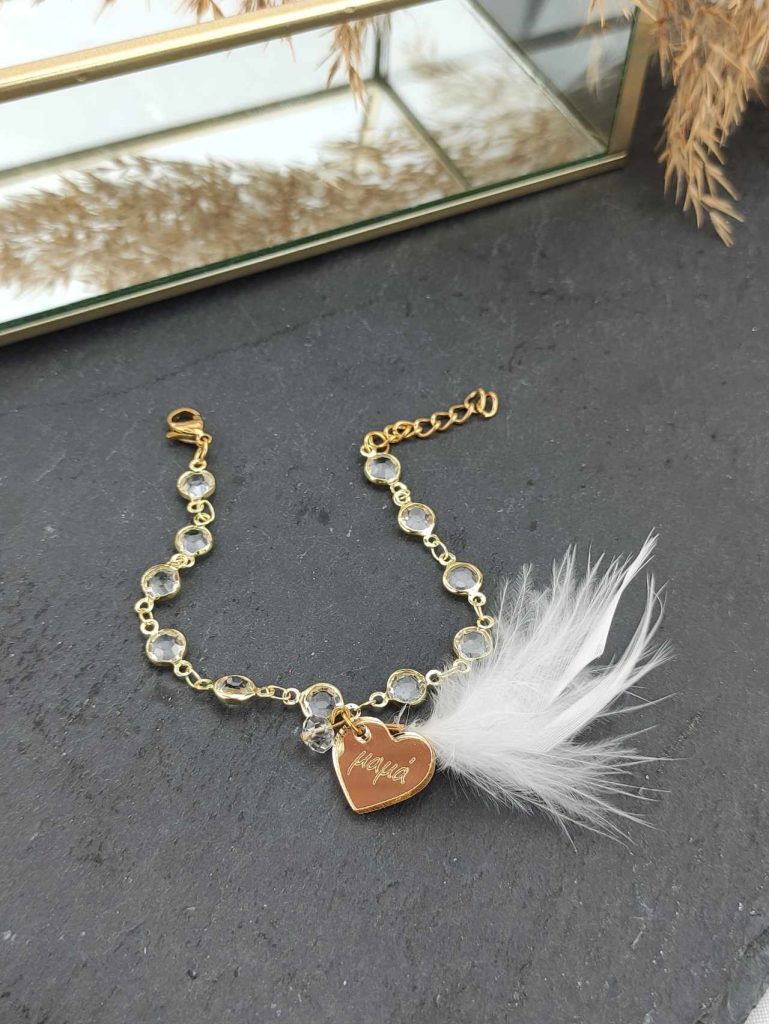 Βραχιόλι Glam Feather Μαμά