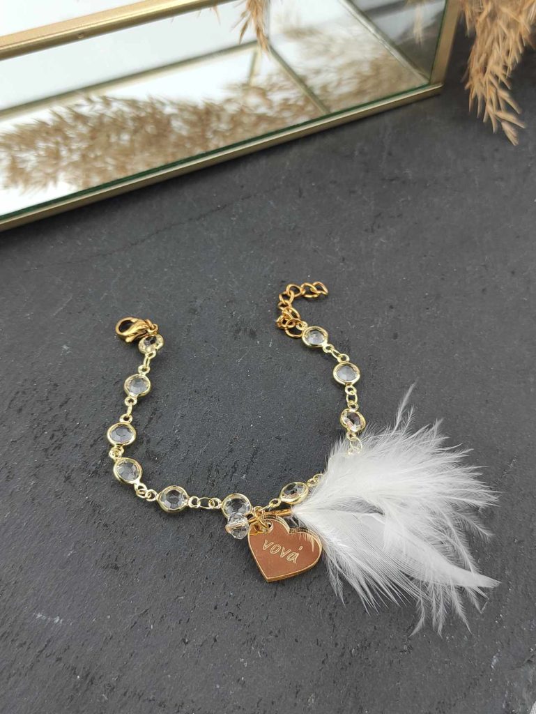 Βραχιόλι Glam Feather Νονά