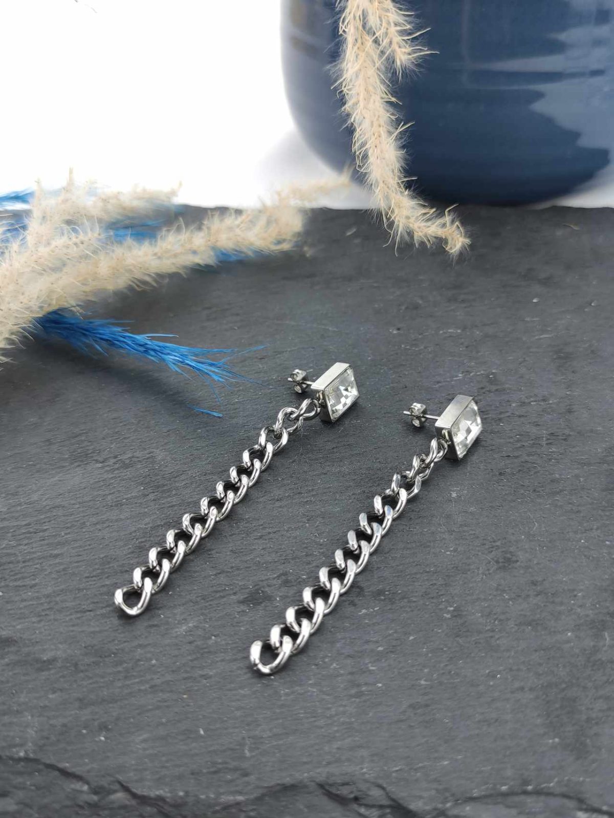 Γυναικεία Σκουλαρίκια Chain in Silver