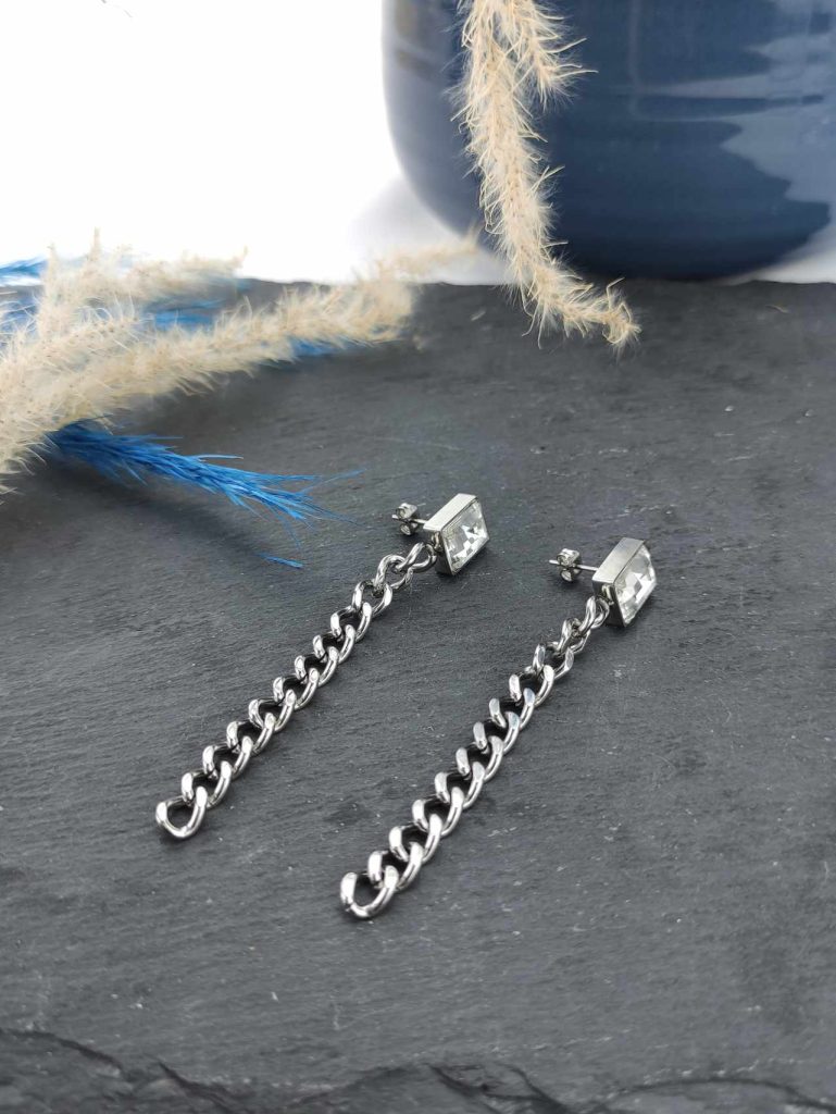 Γυναικεία Σκουλαρίκια Chain in Silver