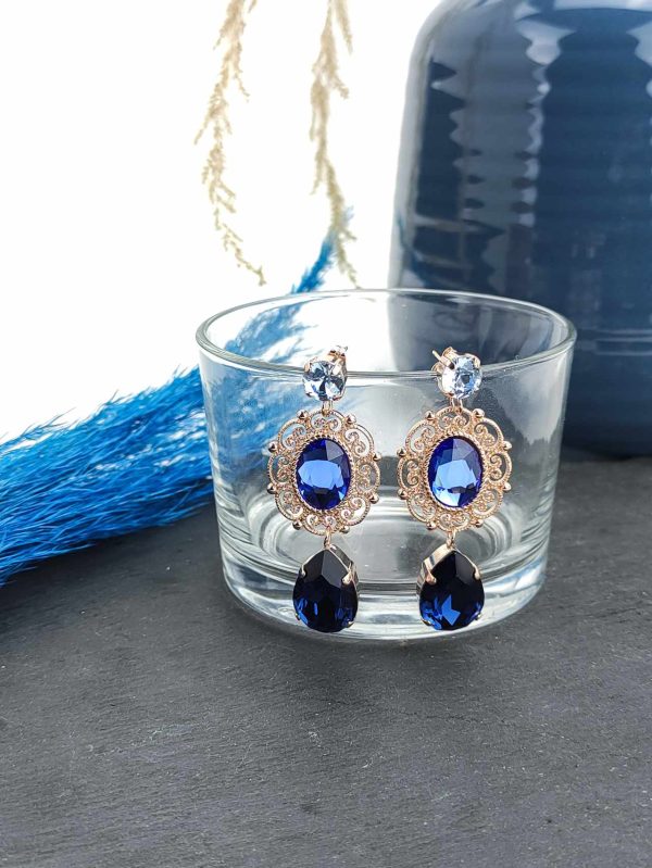 Catherine Bijoux Σκουλαρίκια 5031F Blue