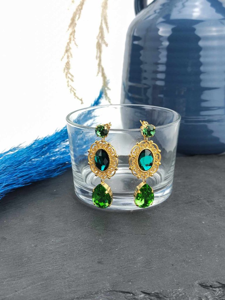 Catherine Bijoux Σκουλαρίκια 5031F Green