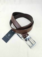 Ανδρική Δερμάτινη Ζώνη F313 Dark Brown