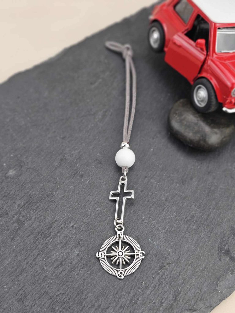 Γούρι Αυτοκινήτου Compass in White