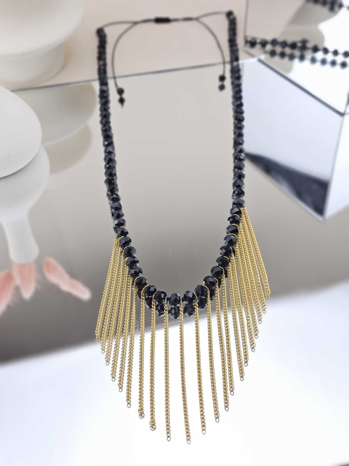 Γυναικείο Κολιέ Gold Chains Rosary