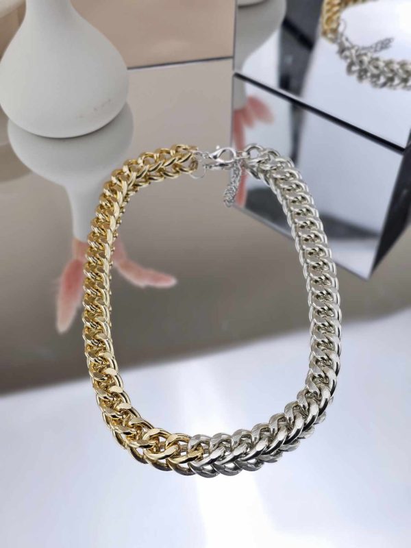 Γυναικείο Κολιέ Gold and Silver Chain