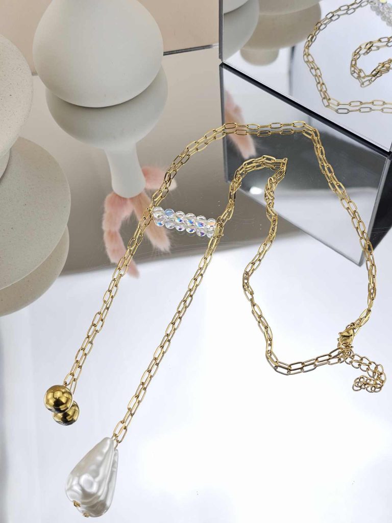 Γυναικείο Κολιέ Details in Gold