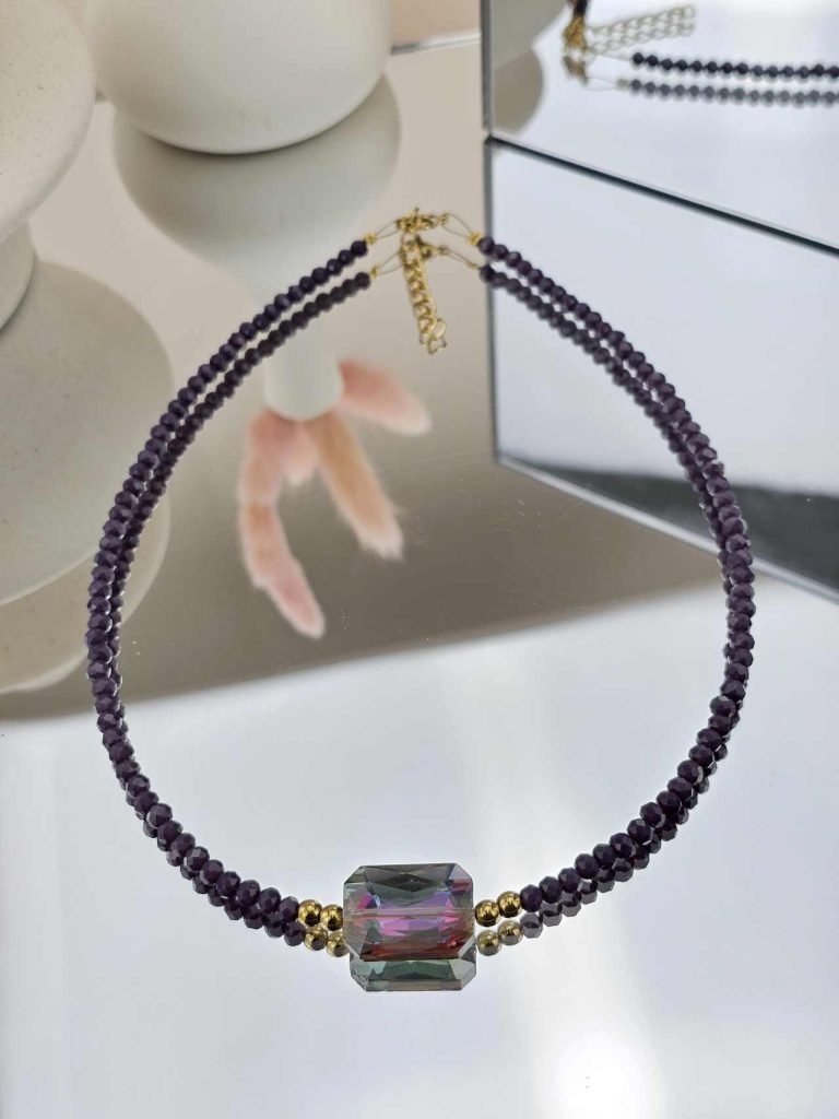 Γυναικείο Κολιέ Shinny Purple