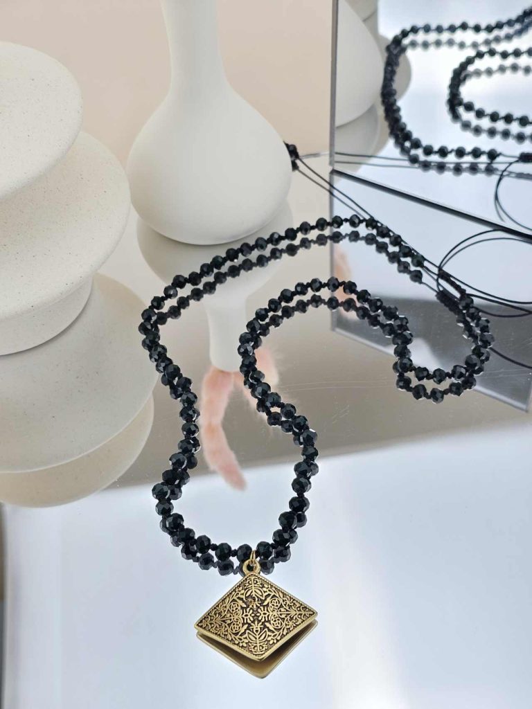 Γυναικείο Κολιέ Dark Green Rosary