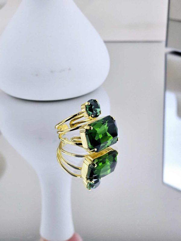 Catherine Bijoux Δαχτυλίδι 5282D Green