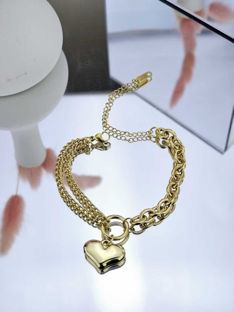 Γυναικείο Βραχιόλι Gold Heart