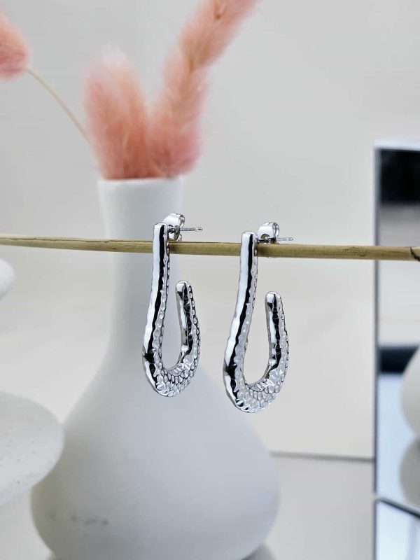 Γυναικεία Σκουλαρίκια Geometry N2 in Silver