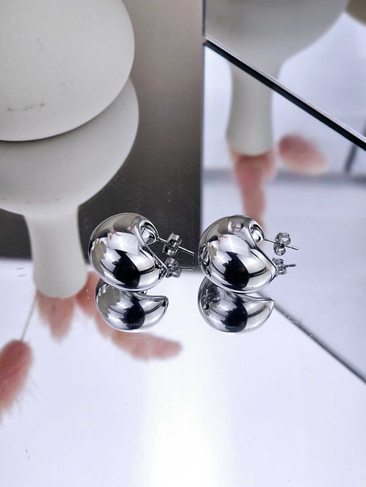 Γυναικεία Σκουλαρίκια Bold Hoops in Silver