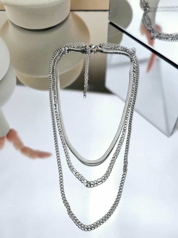 Γυναικείο Κολιέ Classic Triple in Silver