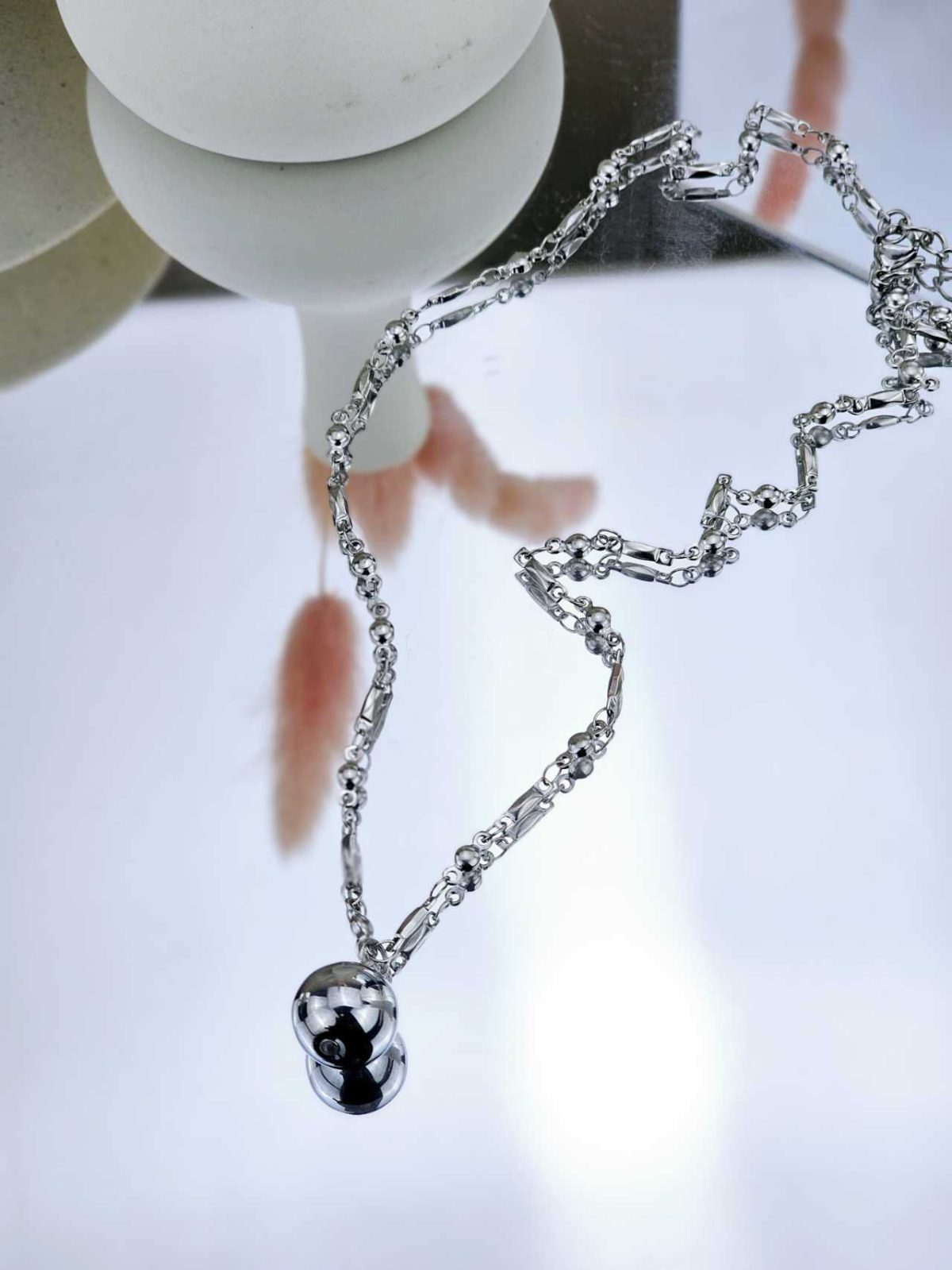 Γυναικείο Κολιέ Silver Ball