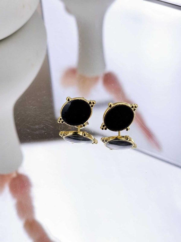 Γυναικεία Σκουλαρίκια Mini Black Ovals
