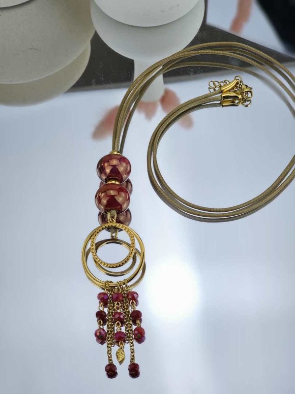 Γυναικείο Μακρύ Κολιέ Cherry Details