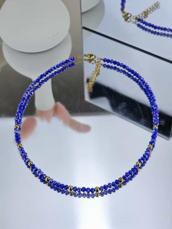 Γυναικείο Κοντό Κολιέ Simple Blue
