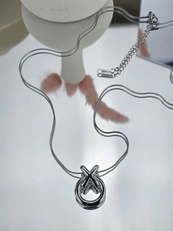 Γυναικείο Κοντό Κολιέ The Silver X