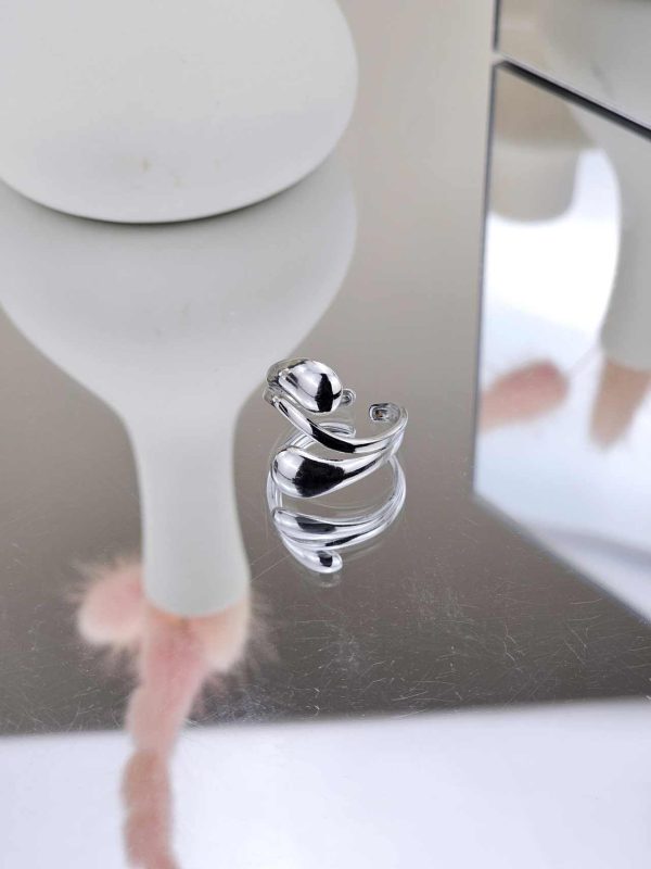 Γυναικείο Δαχτυλίδι Drops in Silver