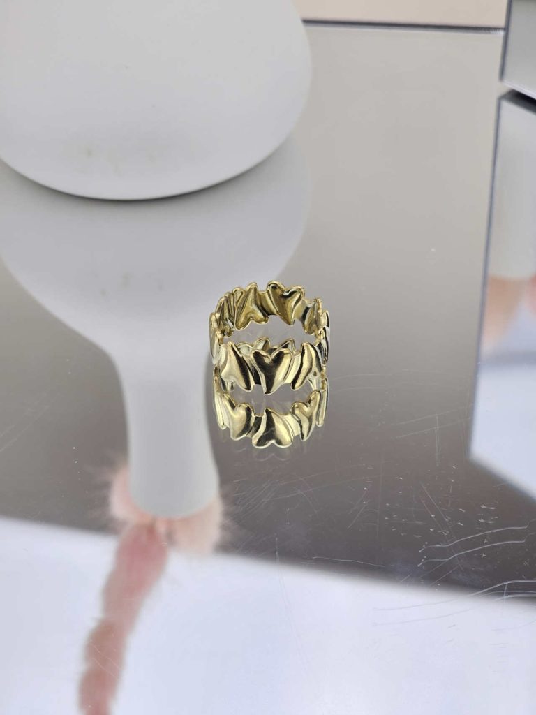 Γυναικείο Δαχτυλίδι Gold Hearts