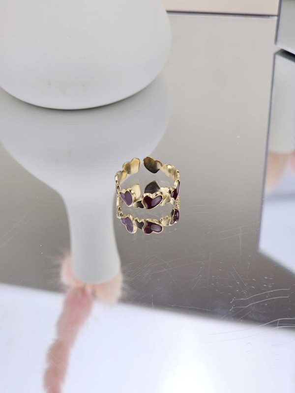 Γυναικείο Δαχτυλίδι Ruby Hearts