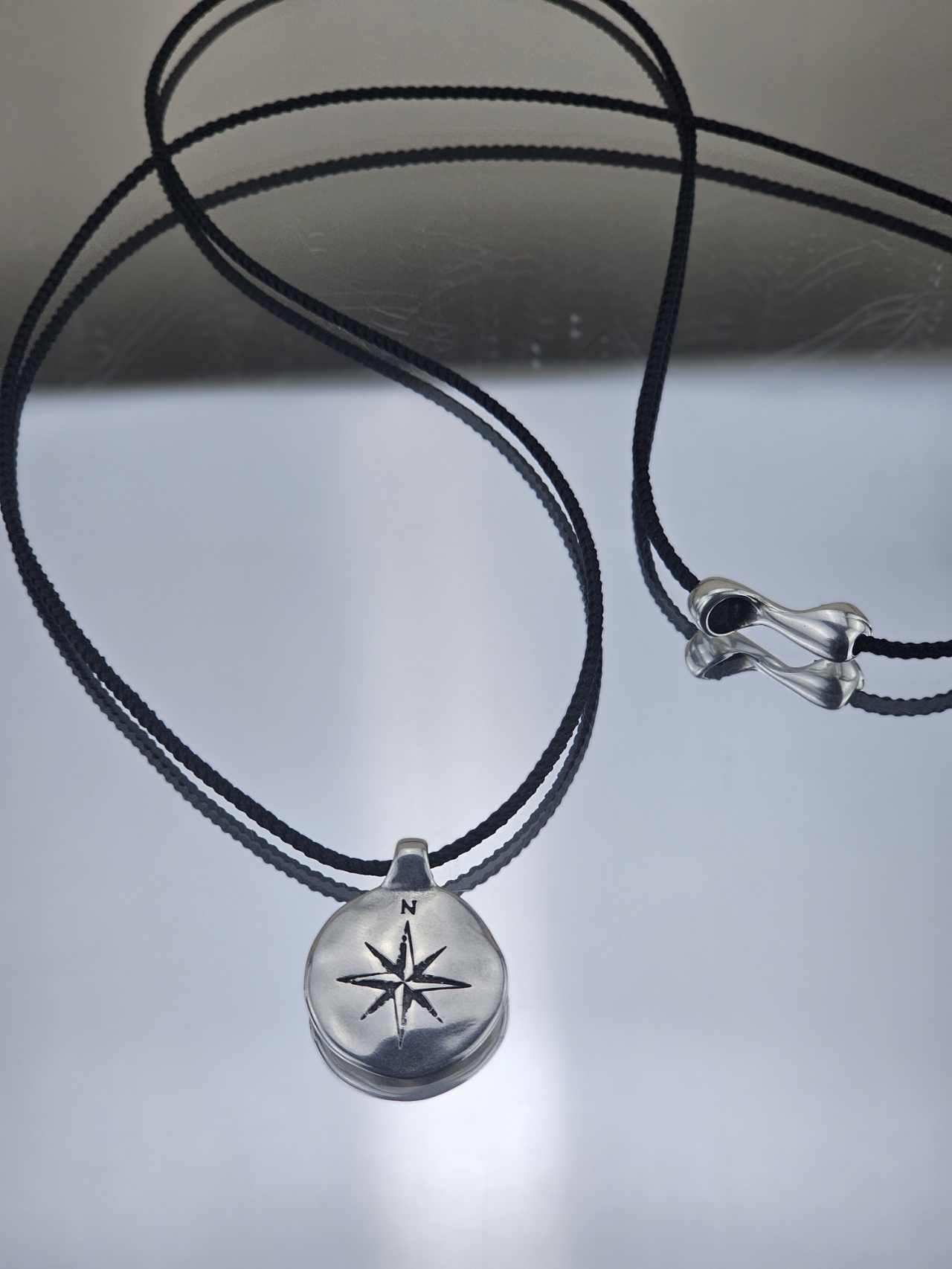 MN11 25 Ανδρικό κολιέ Compass in Silver