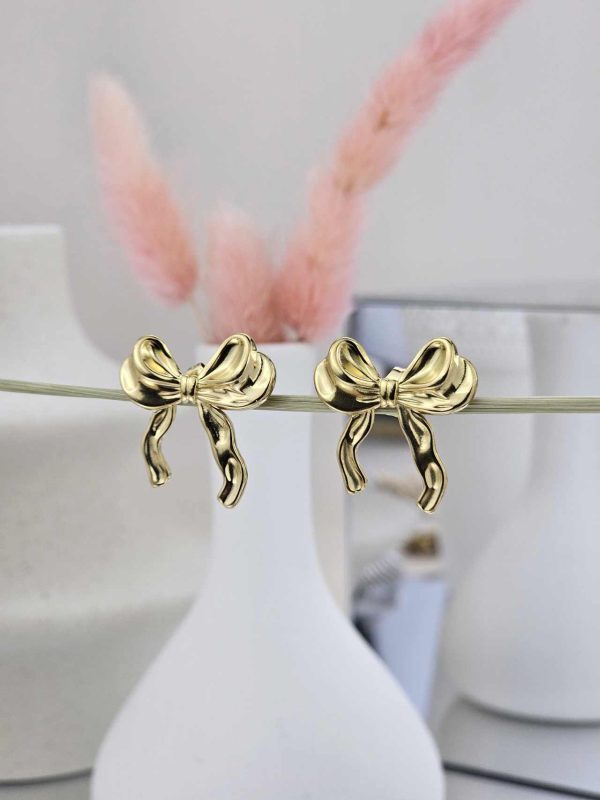 Γυναικεία Σκουλαρίκια Gold Bows