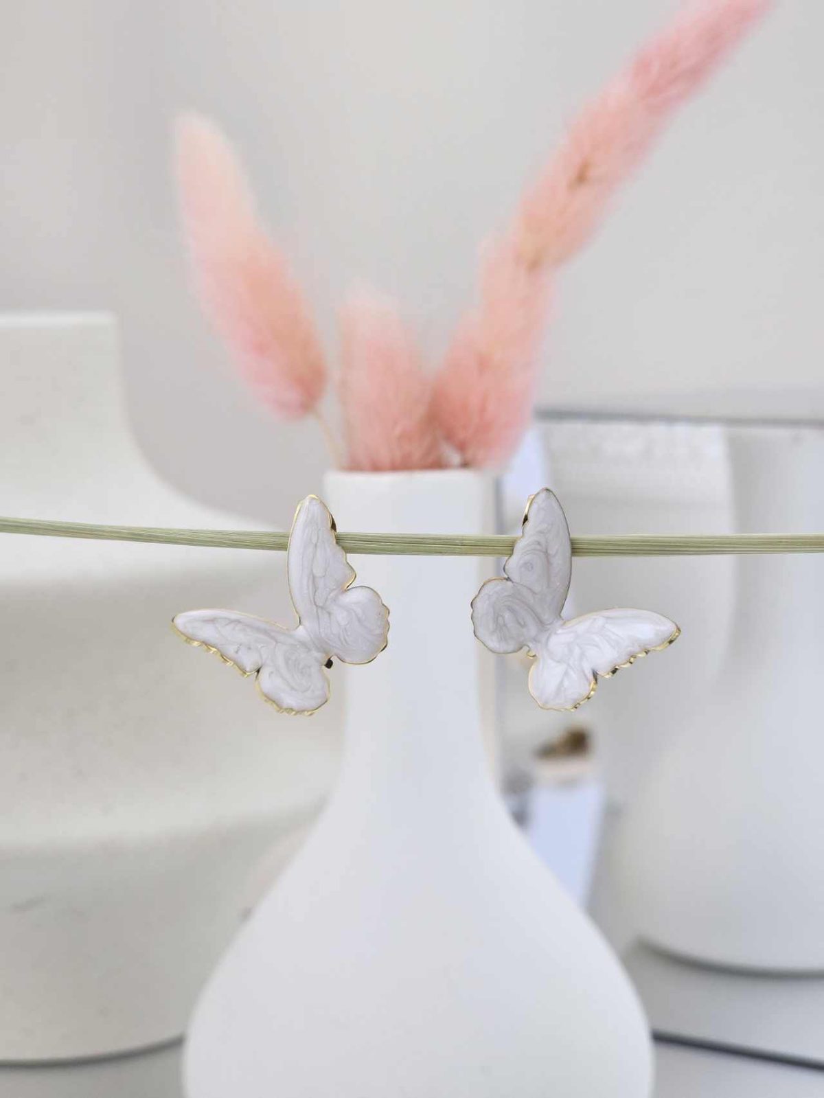 Γυναικεία Σκουλαρίκια White Butterflies