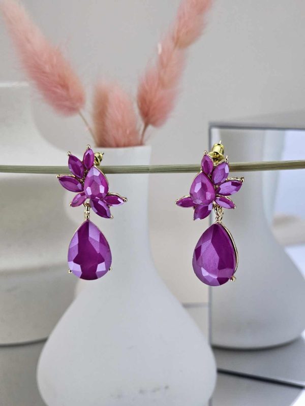 Γυναικεία Σκουλαρίκια Happy in Fuschia