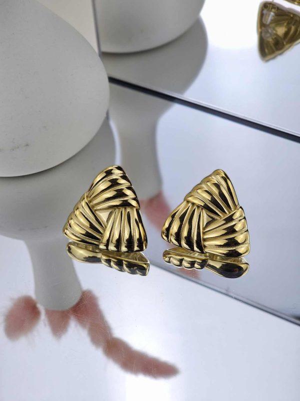 Γυναικεία Σκουλαρίκια Gold Triangles