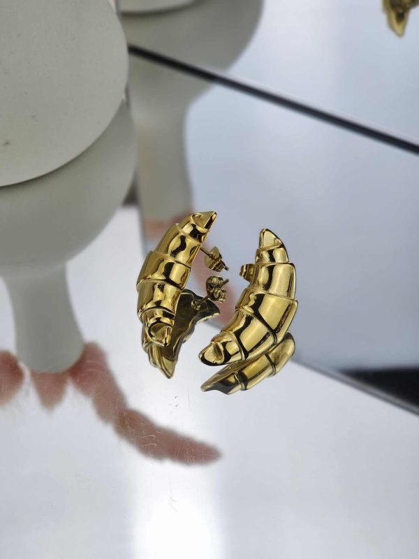 Γυναικεία Σκουλαρίκια Gold Croissant