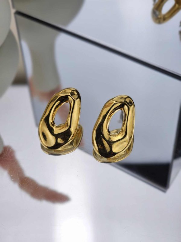 Γυναικεία Σκουλαρίκια Oval in Gold
