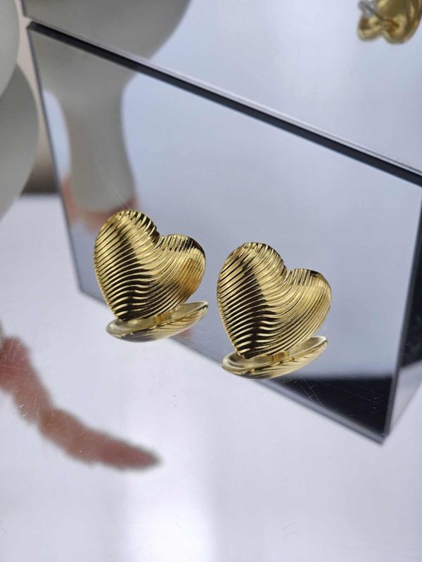 Γυναικεία Σκουλαρίκια Golden Hearts