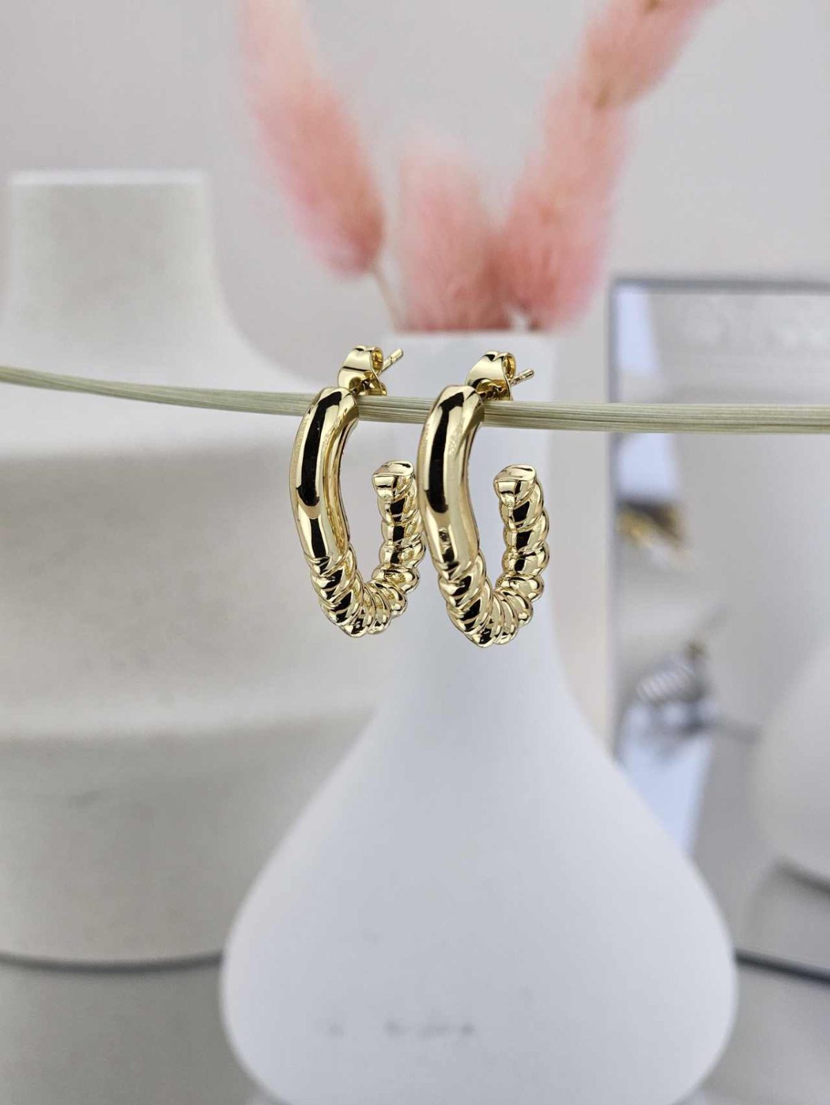 Γυναικεία Σκουλαρίκια Half Twisted Hoops