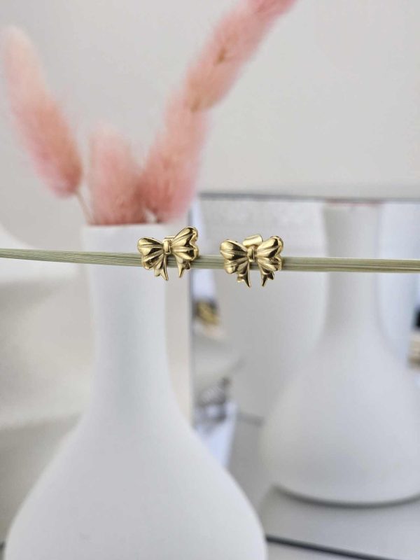 Γυναικεία Σκουλαρίκια Gold Mini Bows