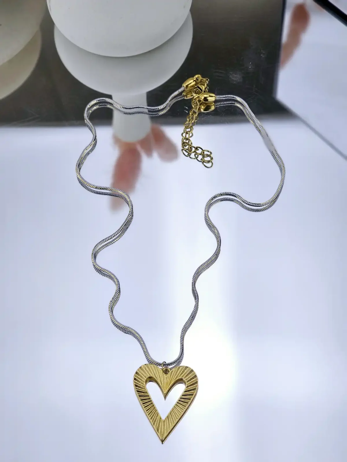 Γυναικείο Κοντό Κολιέ Gold Heart