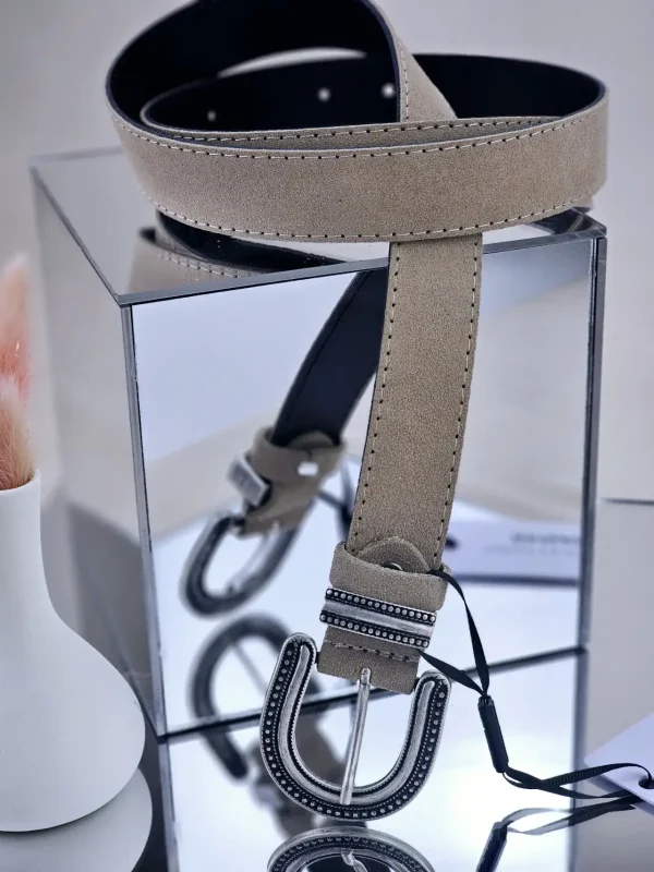 Γυναικεία Δερμάτινη Ζώνη Nino Venturi Beige Sand