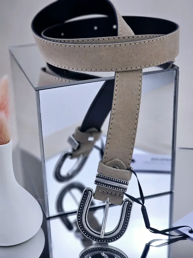 Γυναικεία Δερμάτινη Ζώνη Nino Venturi Beige Sand