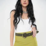 Γυναικεία Δερμάτινη Ζώνη Nino Venturi Sahara Khaki - Image 2