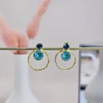 Catherine Bijoux Σκουλαρίκια 5135F Turqoise