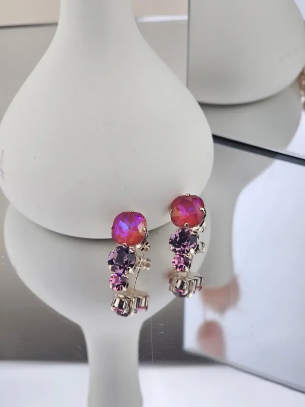 Catherine Bijoux Σκουλαρίκια 5417F Magenta