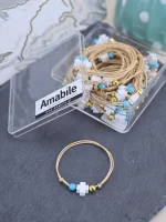 Μαρτυρικά Βάπτισης Βραχιόλι Amabile B04 Τυρκουάζ 50 Tεμάχια - Image 2