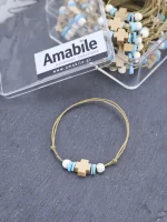 Μαρτυρικά Βάπτισης Βραχιόλι Amabile B05 Σιελ 50 Tεμάχια
