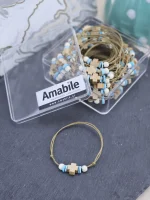 Μαρτυρικά Βάπτισης Βραχιόλι Amabile B05 Σιελ 50 Tεμάχια - Image 2