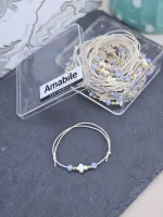 Μαρτυρικά Βάπτισης Βραχιόλι Amabile B06 Γαλάζιο 50 Tεμάχια - Image 2