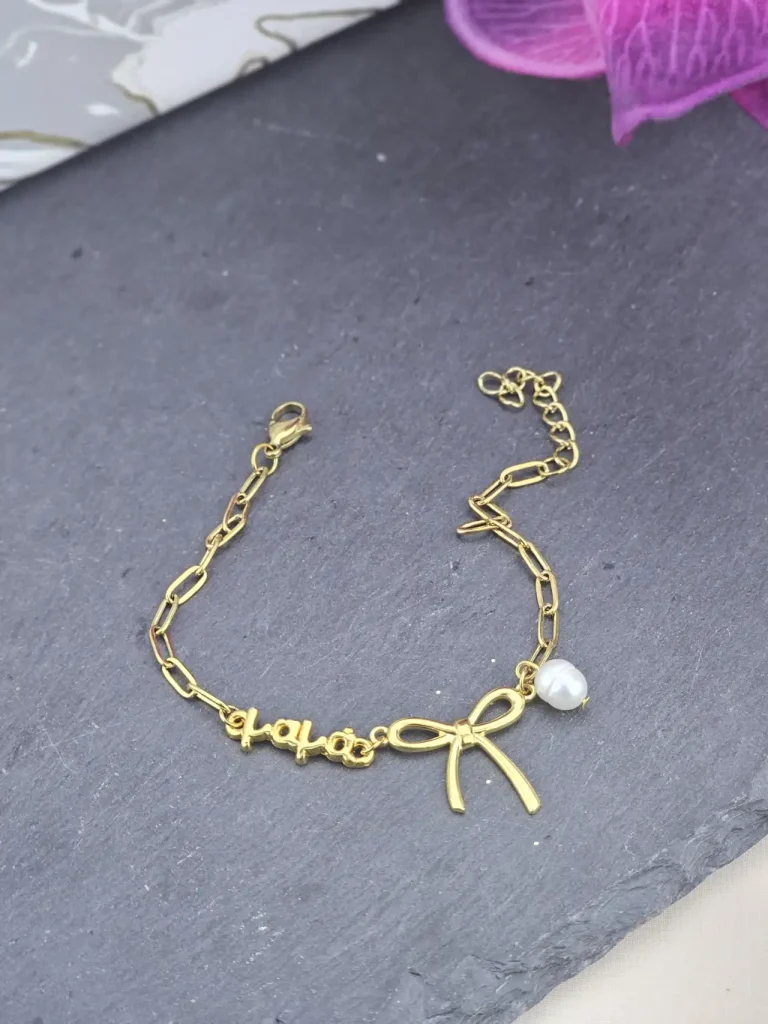 Μαρτυρικό Βραχιόλι Gold Bow - Μαμά