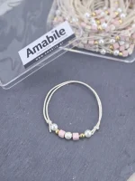 Μαρτυρικά Βάπτισης Βραχιόλι Amabile B08 Ροζ 50 Tεμάχια