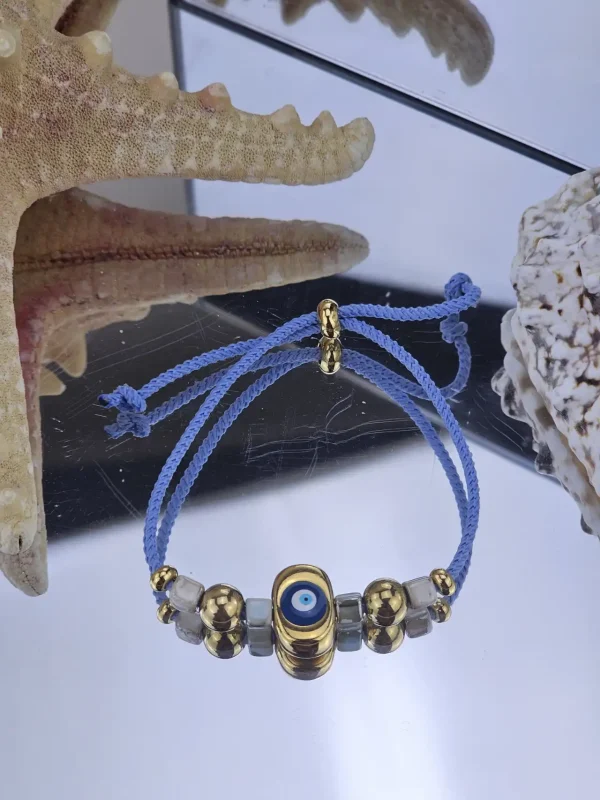 Γυναικείο Βραχιόλι Oval Eye in Blue -  Light Blue